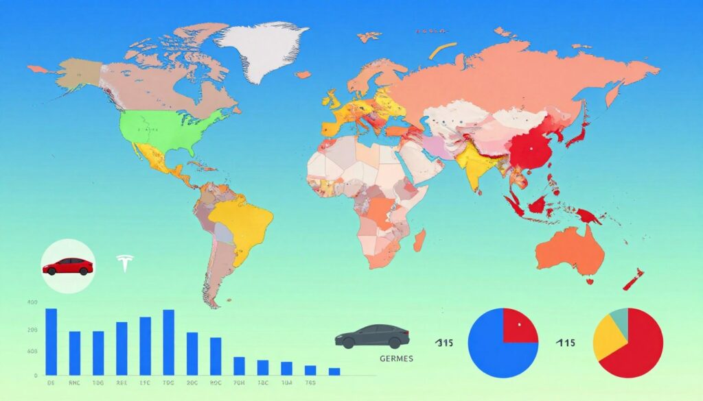 Tesla market trends by country Tesla market trends by country